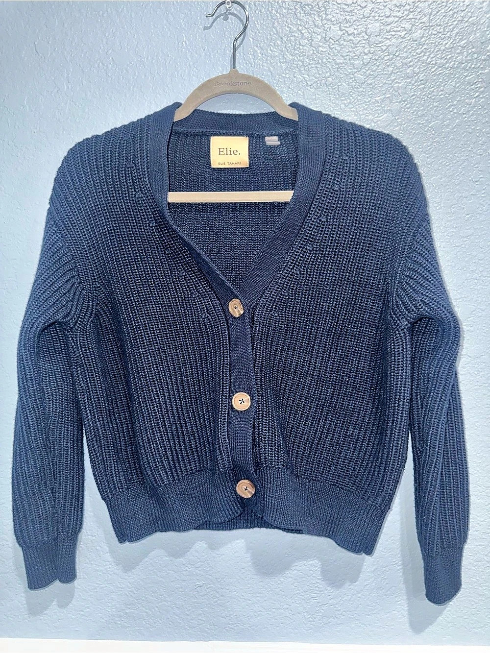 Elie Tahari Women'Small Knit Cardigan in Blue Size Small Like New
